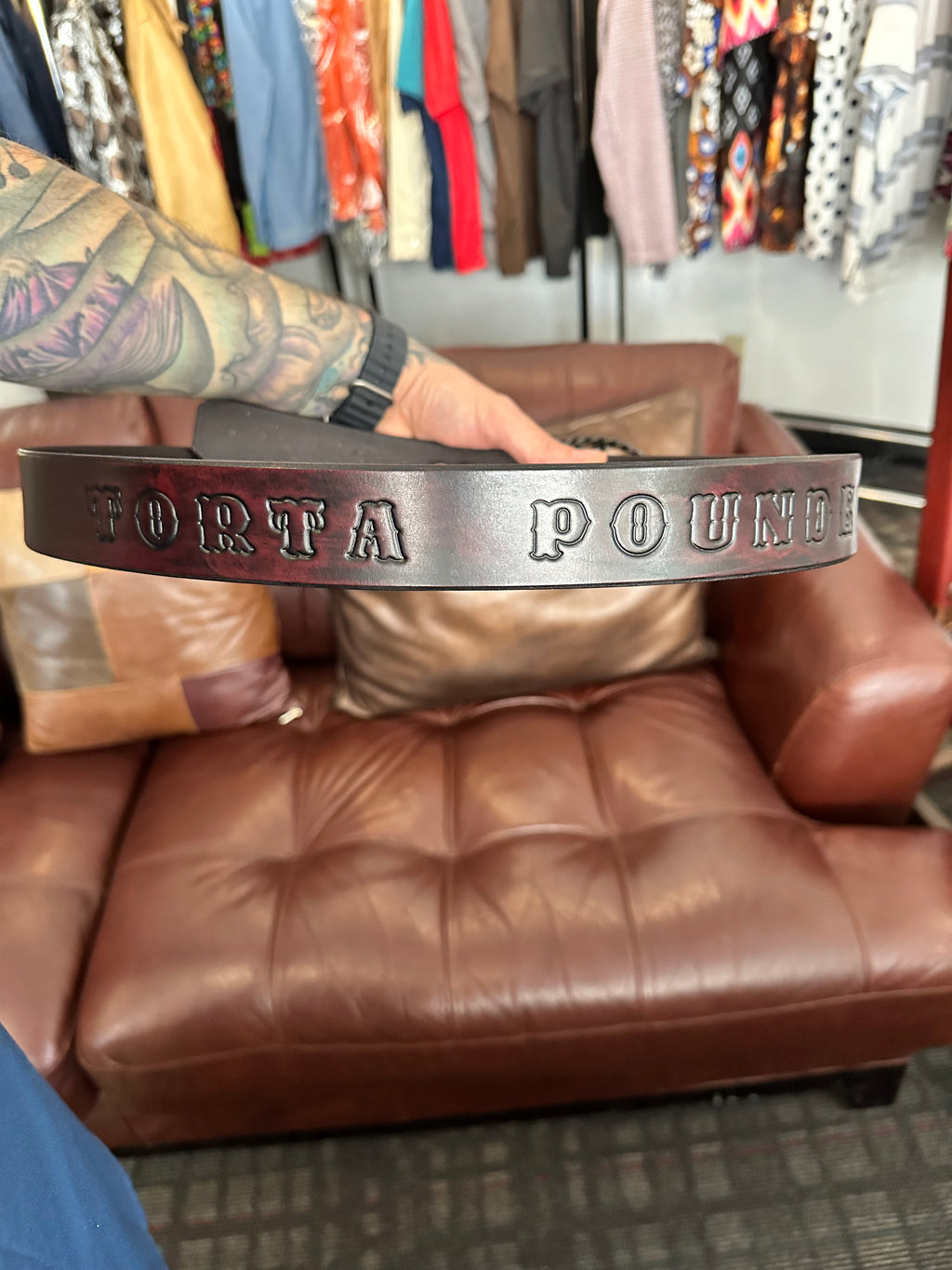 Torta pounder leather Belt