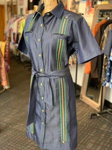 Denim guayabera dress 2.0