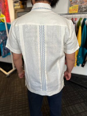 Late for the wedding linen guayabera