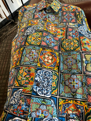 Mexican Tile guayabera