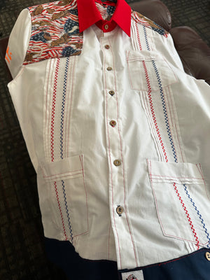 America fuk yea Guayabera