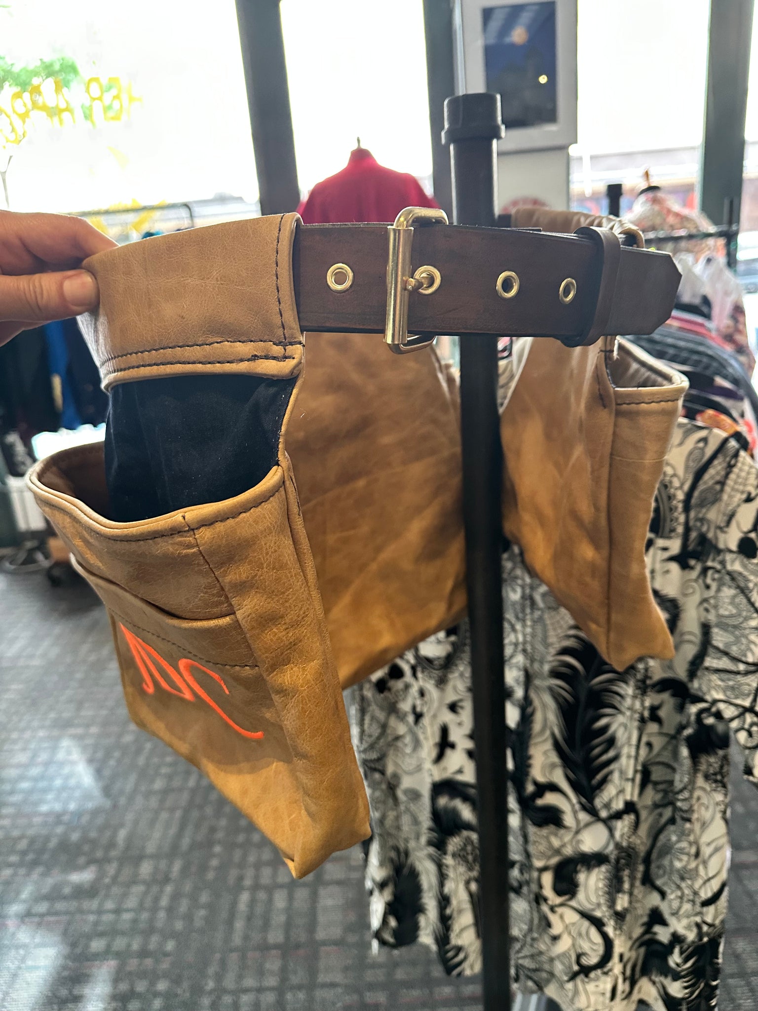 Leather bird belt bags