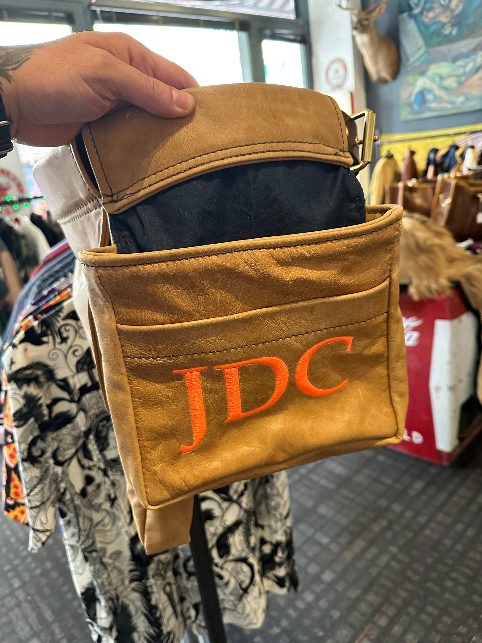 Leather bird belt bags