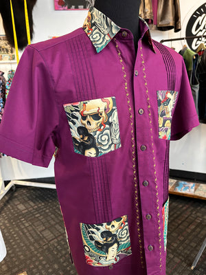 Purple Geisha guayabera