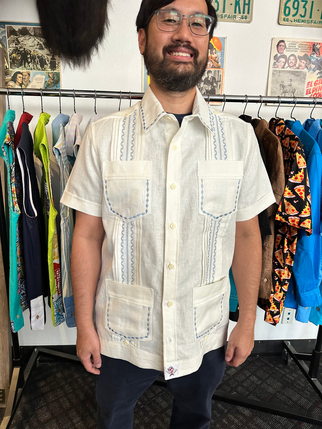 Late for the wedding linen guayabera