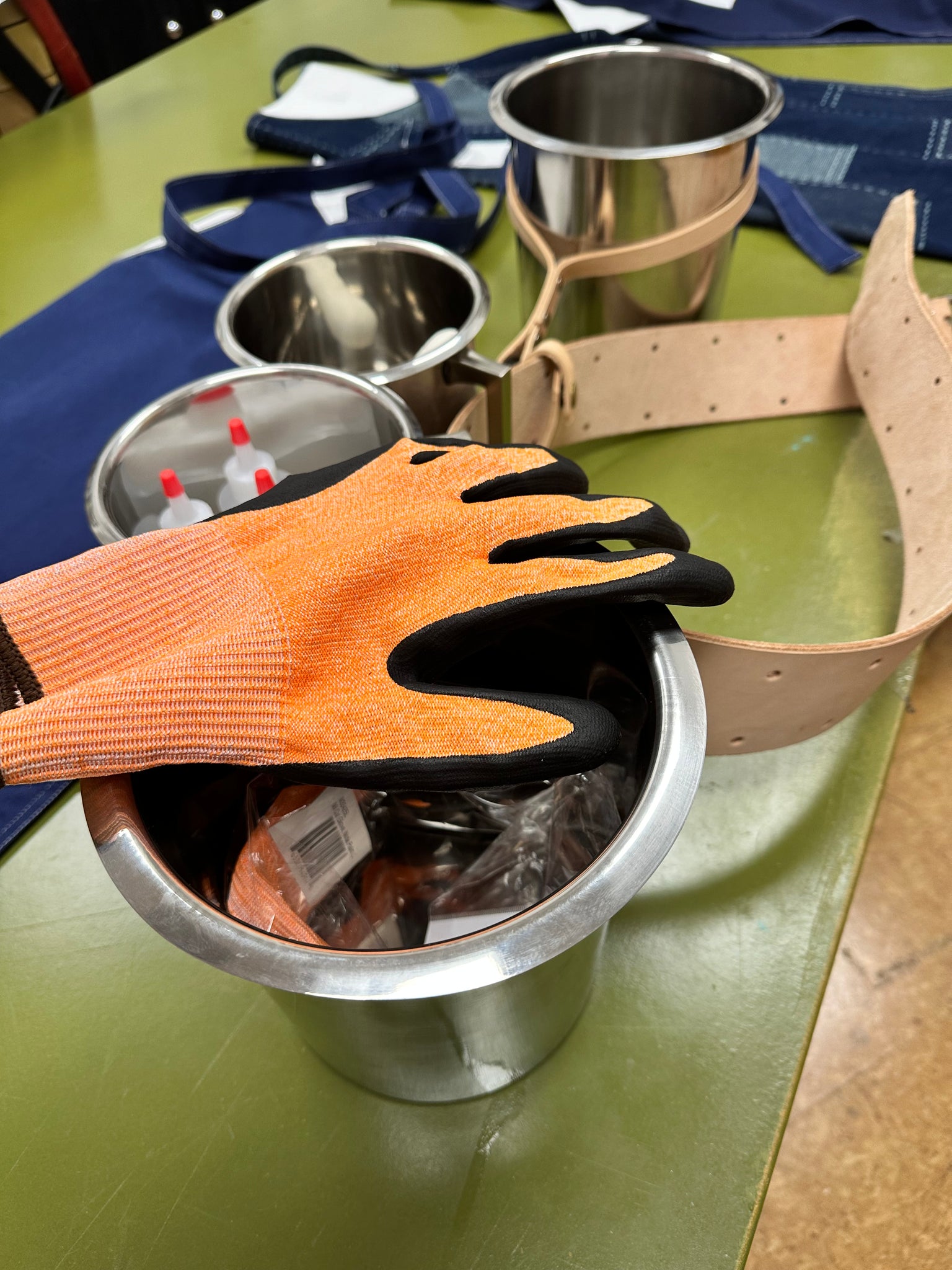 Oyster shucking apron kit