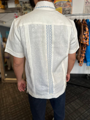 Late for the wedding linen guayabera
