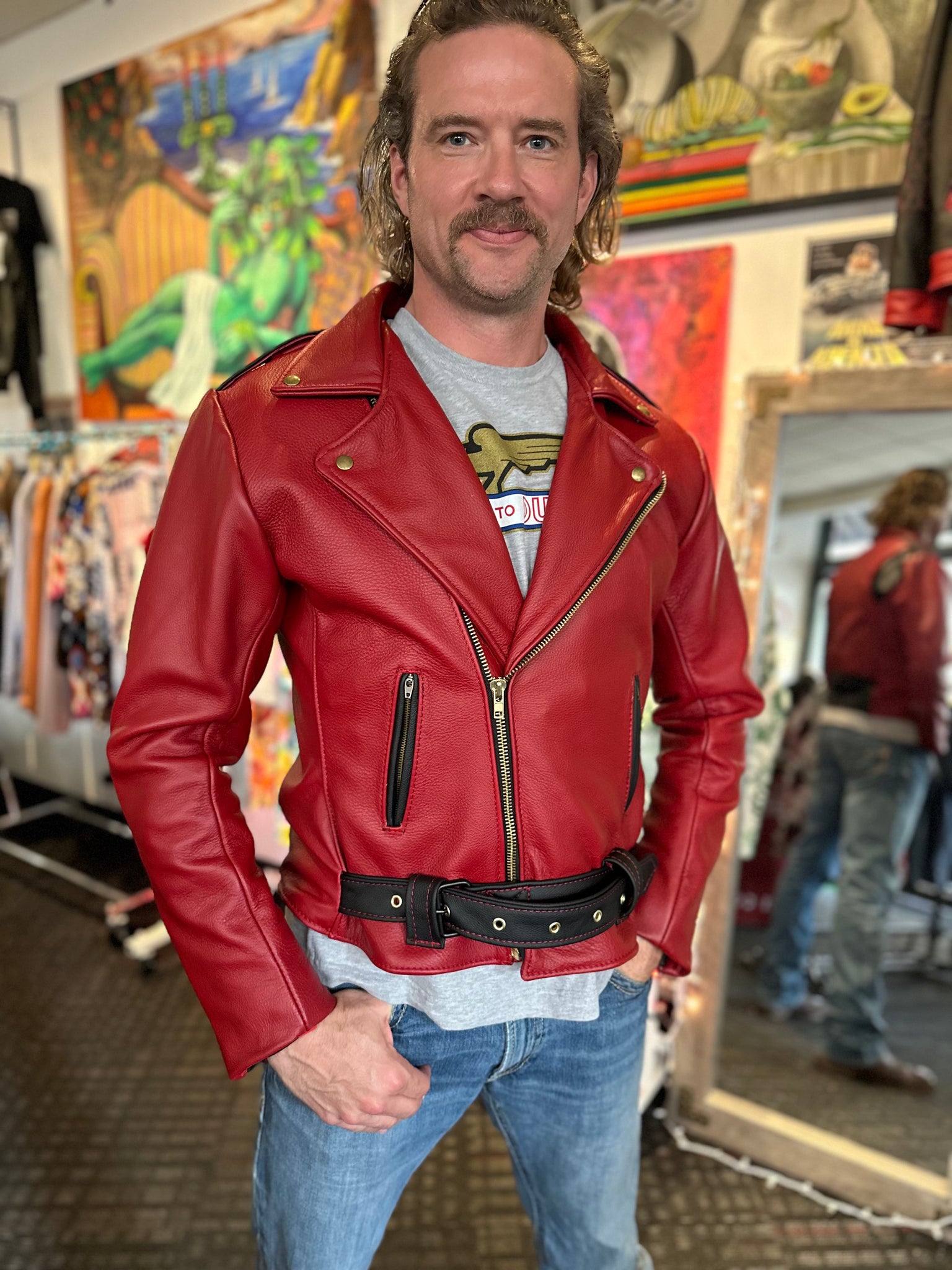 Classic biker jacket