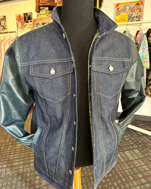 Joe cool denim and leather jacket