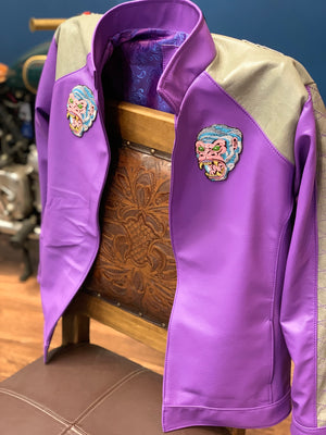 Gorilla purple leather jacket