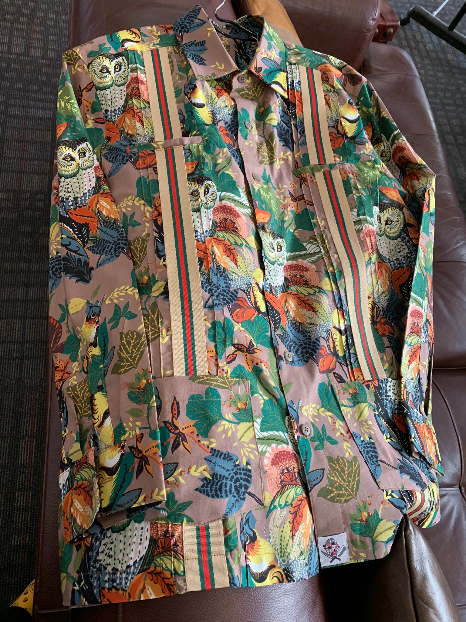 Harvest owl guayabera