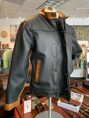 Japanese style leather jacket