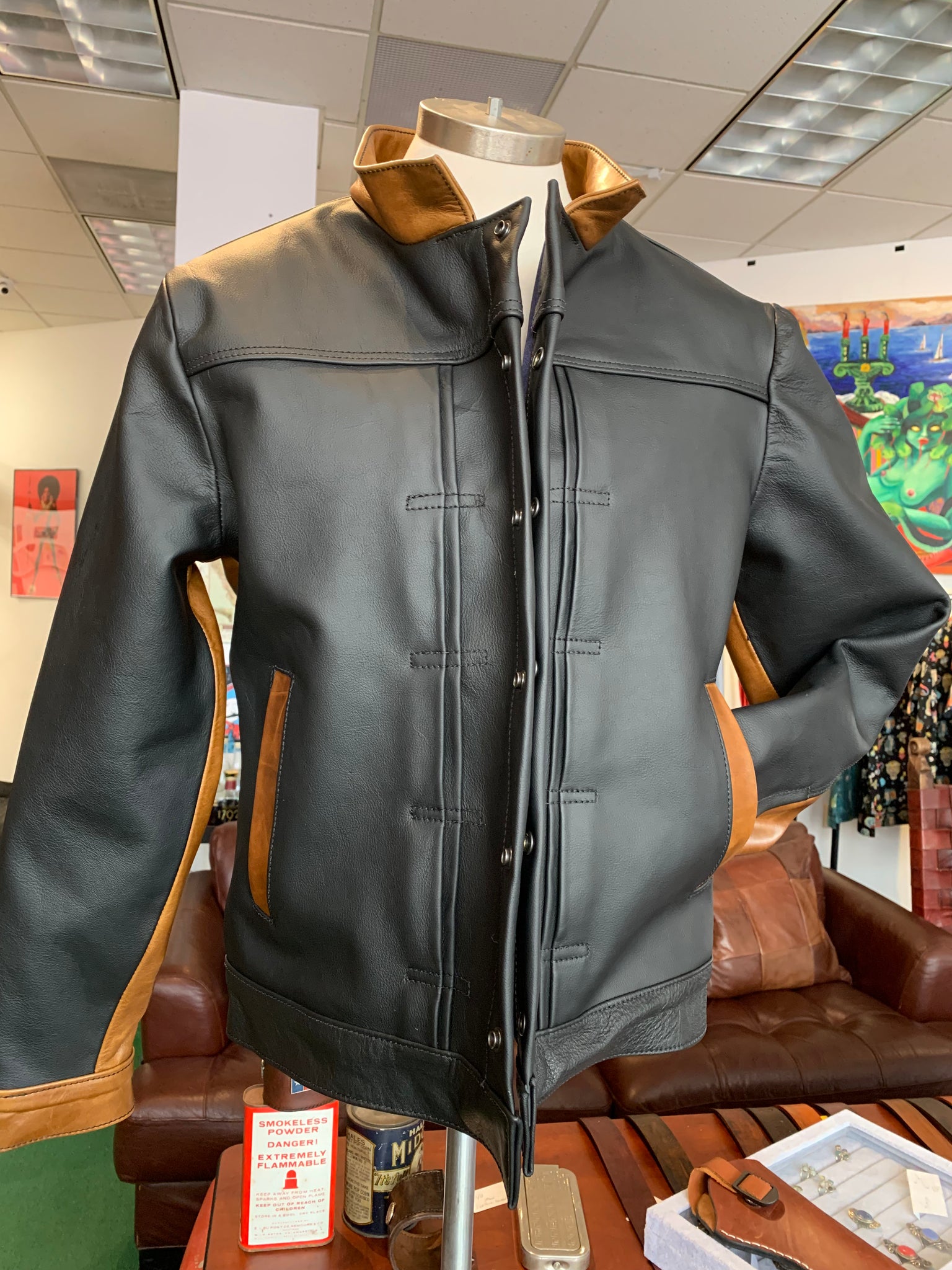 Japanese style leather jacket