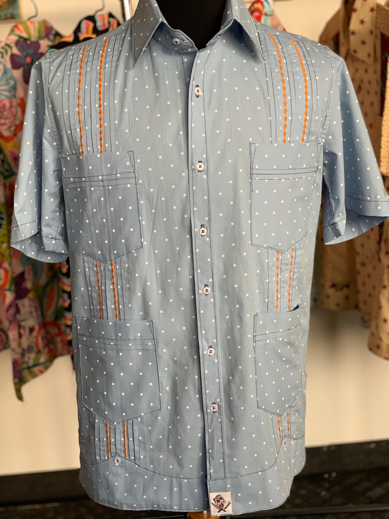 Polka dot dreams guayabera