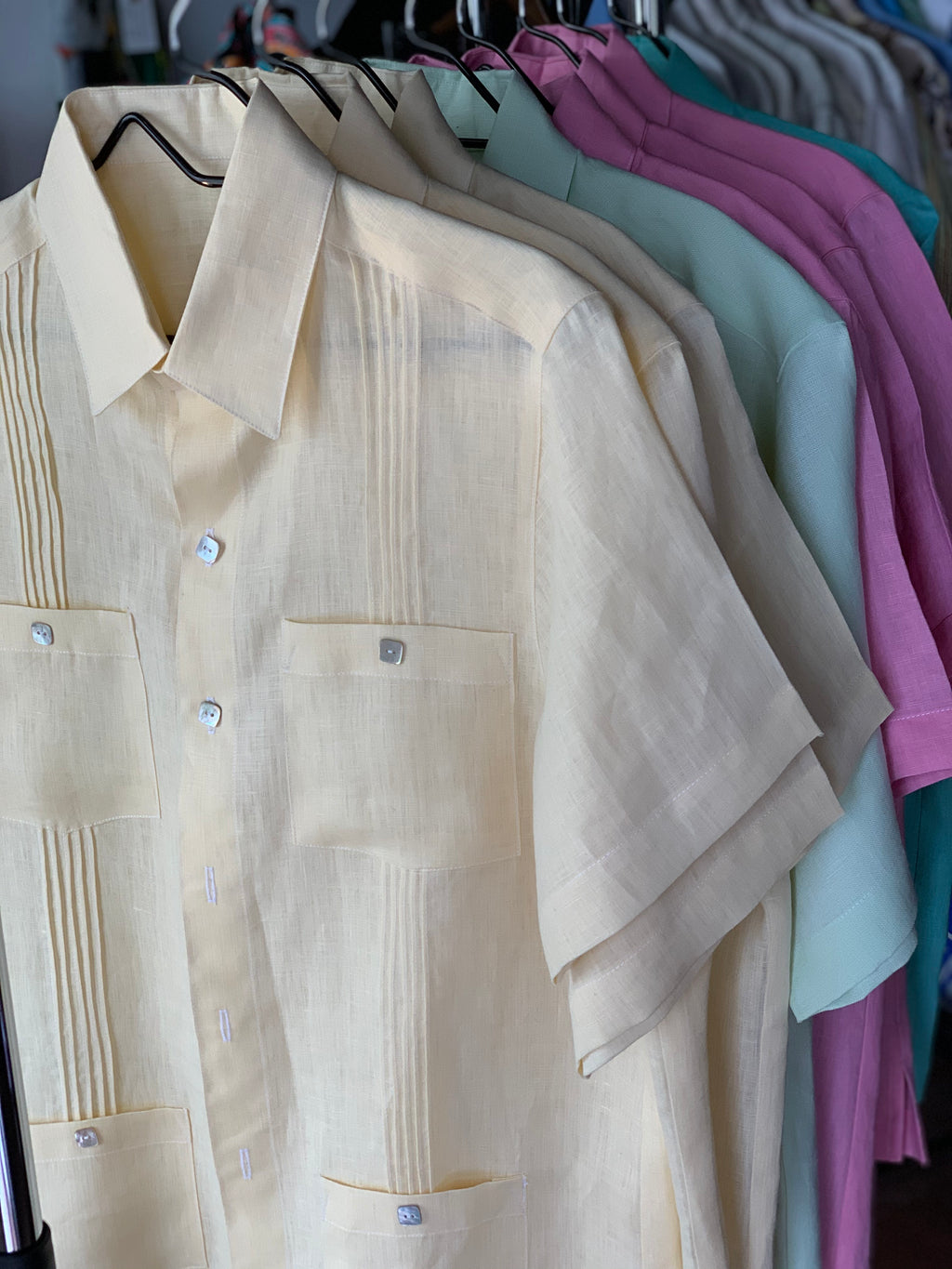 Linen guayaberas for the country club