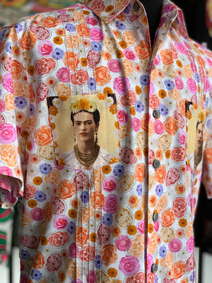 Floral dia Frida guayabera