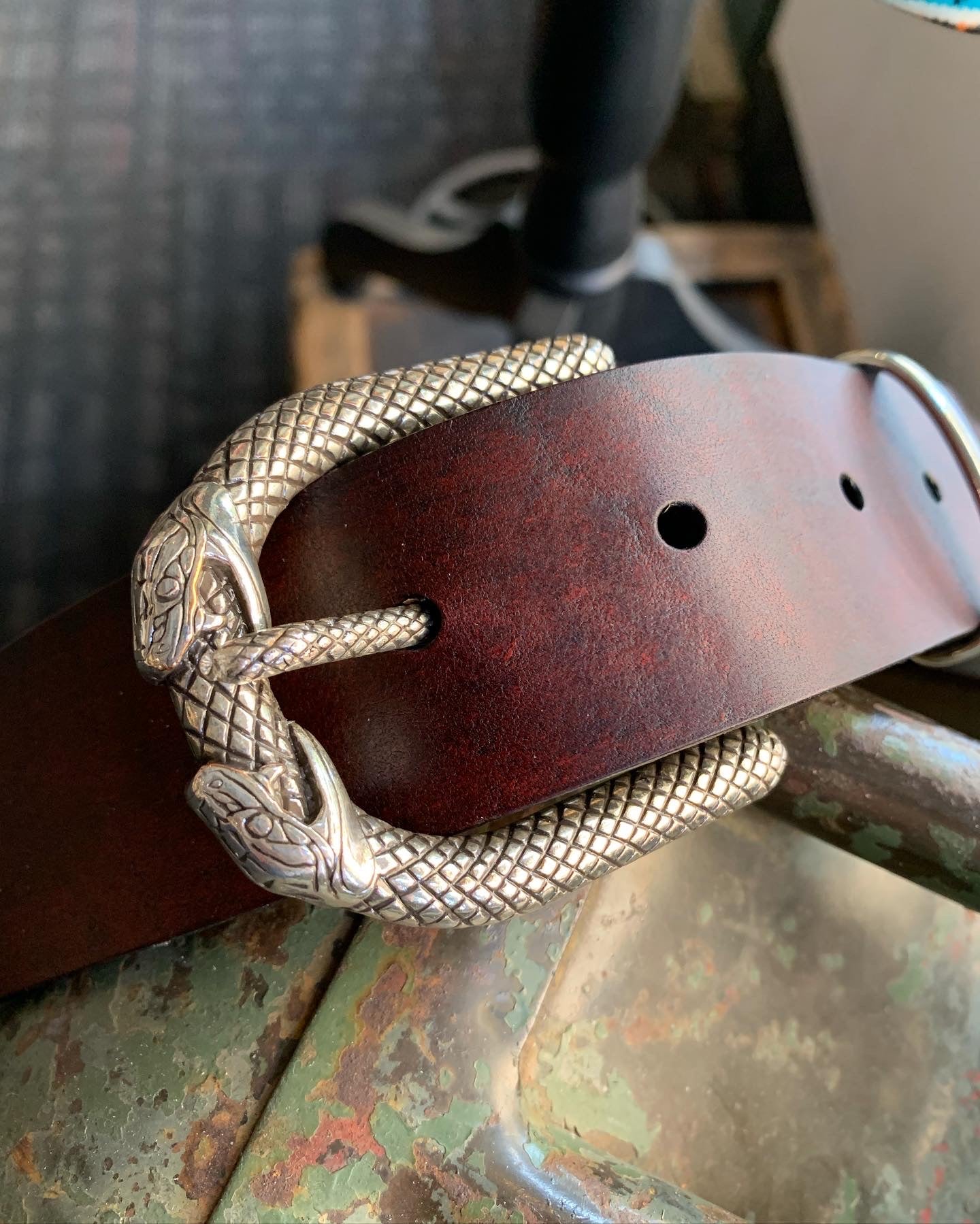 Leather snake belt 2