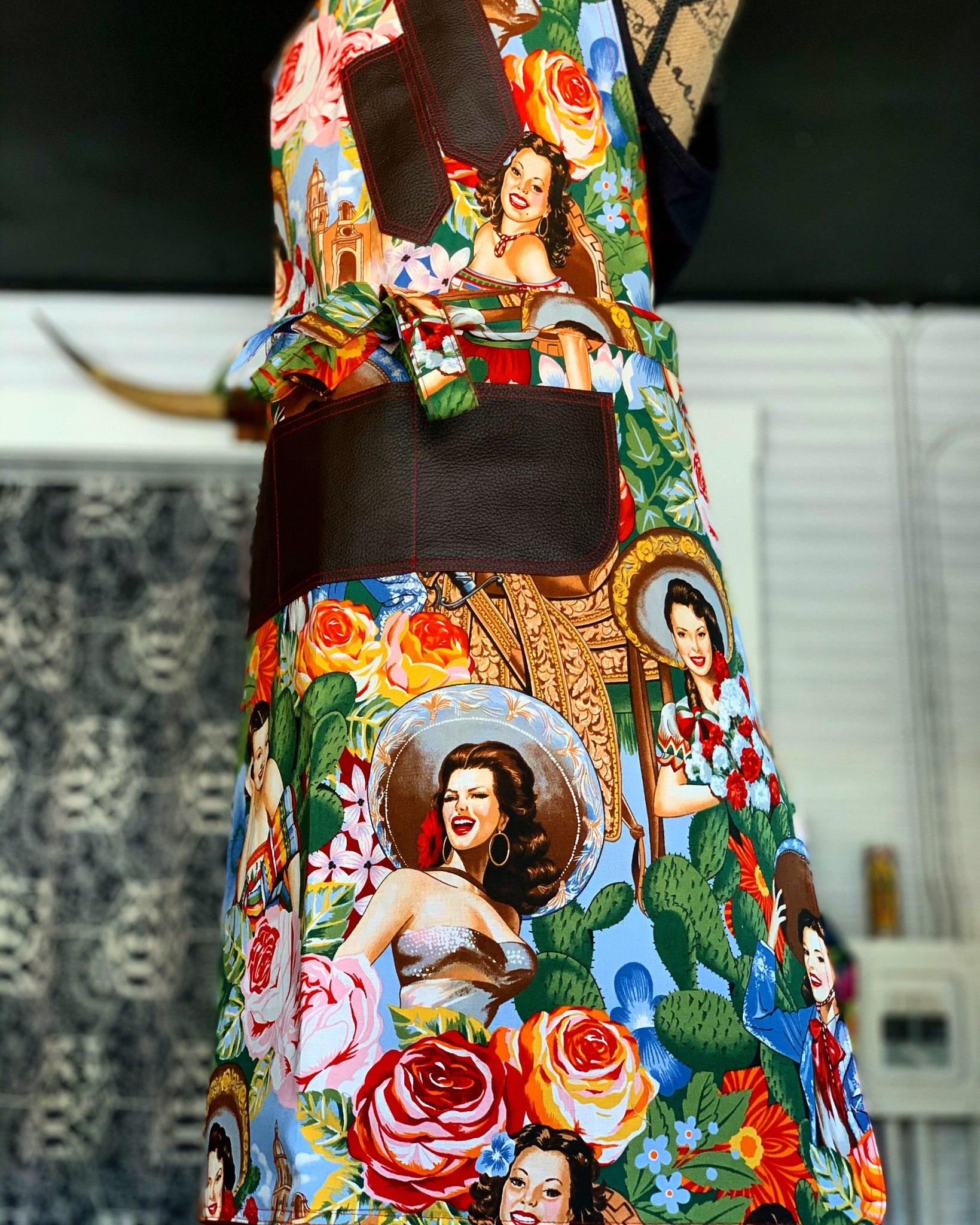 Powerful Latina apron