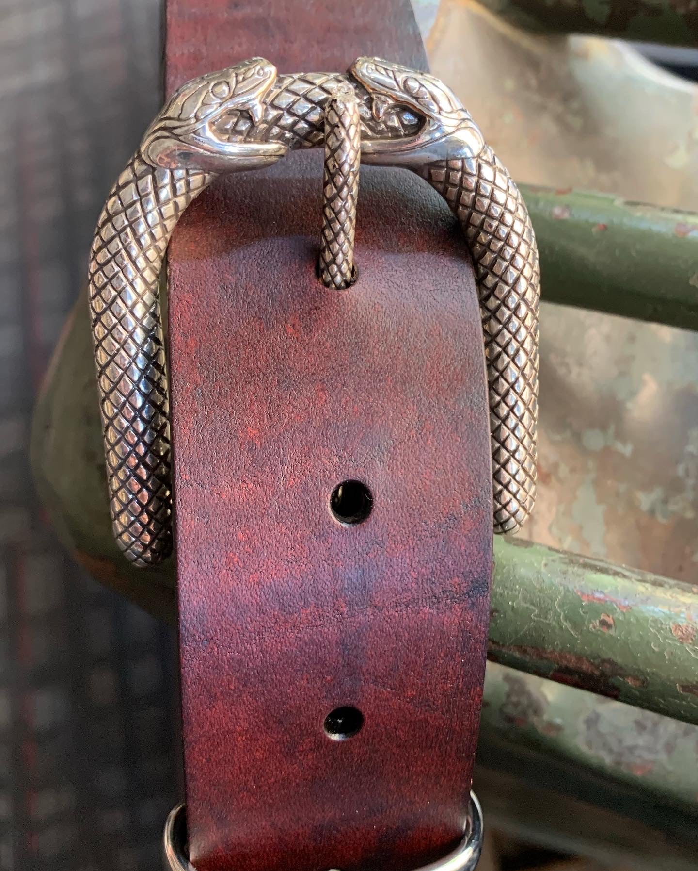 Leather snake belt 2