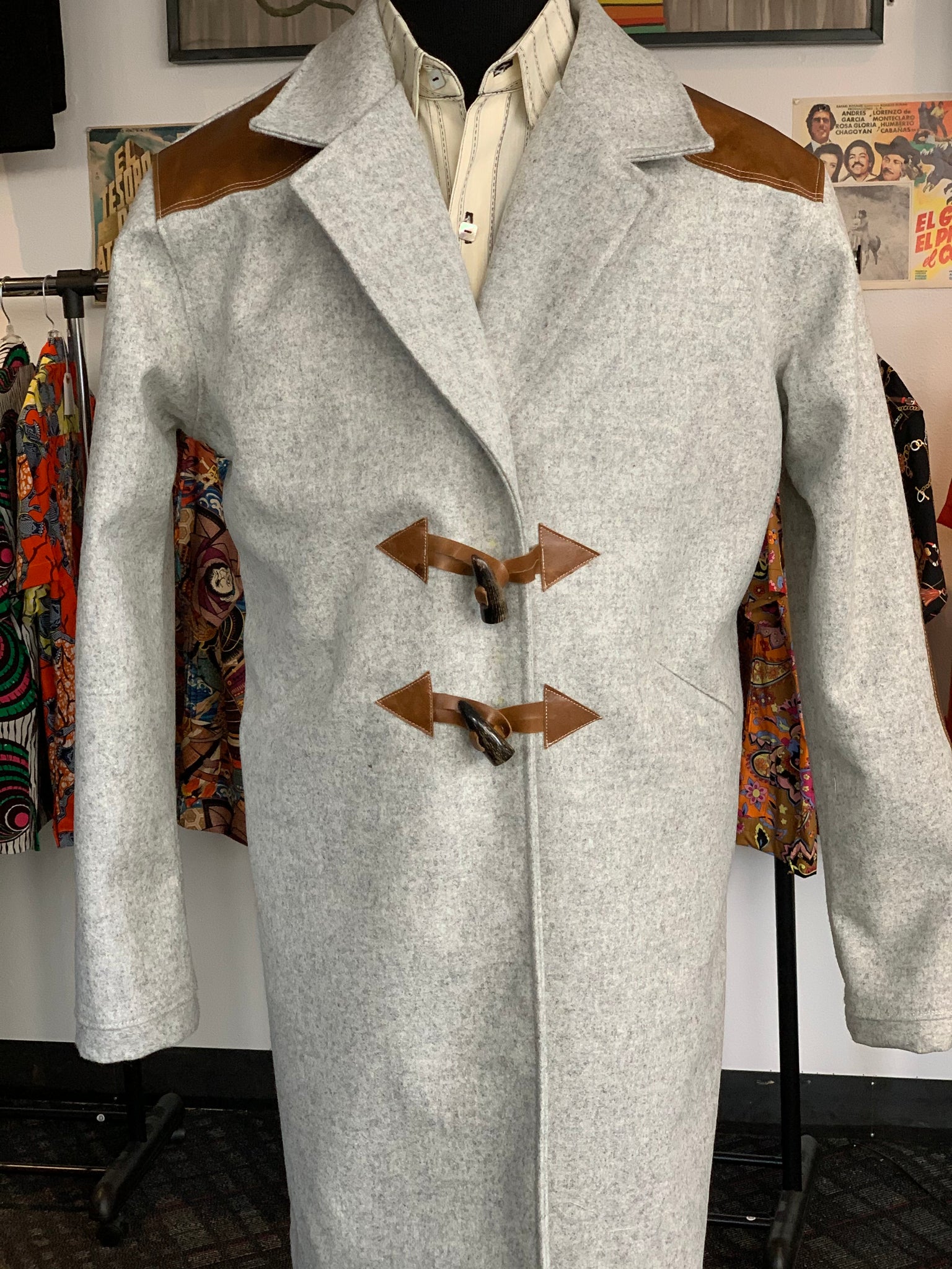 3/4 coat Wool & Leather