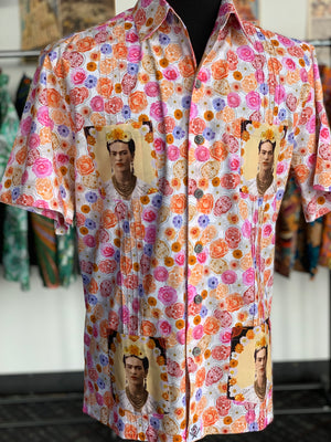 Floral dia Frida guayabera